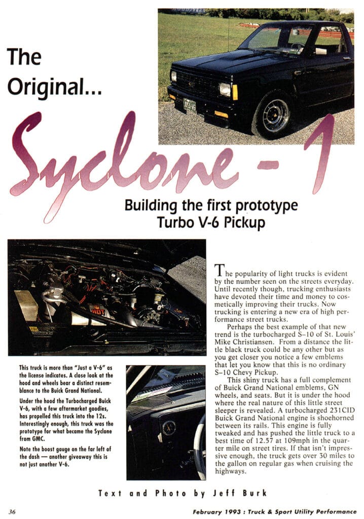 Buick Chevy S10 Article